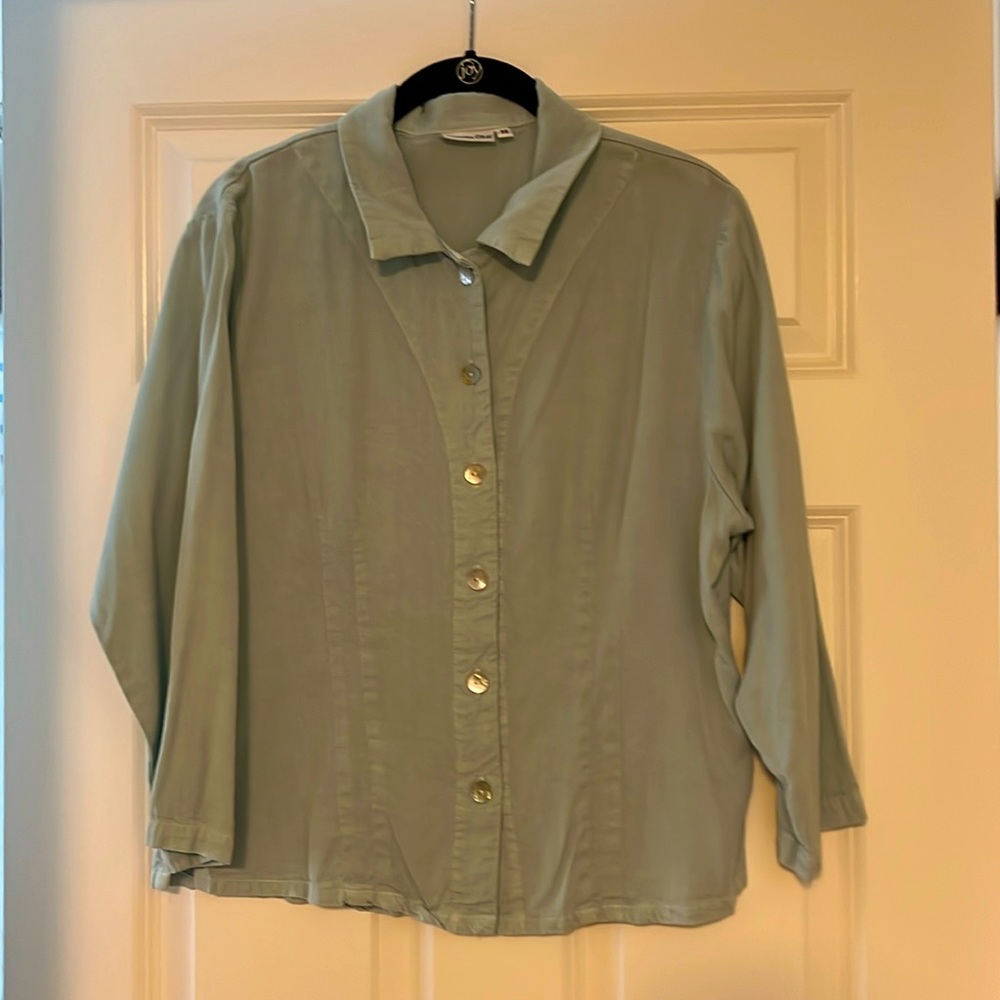 Seafoam Green Blouse